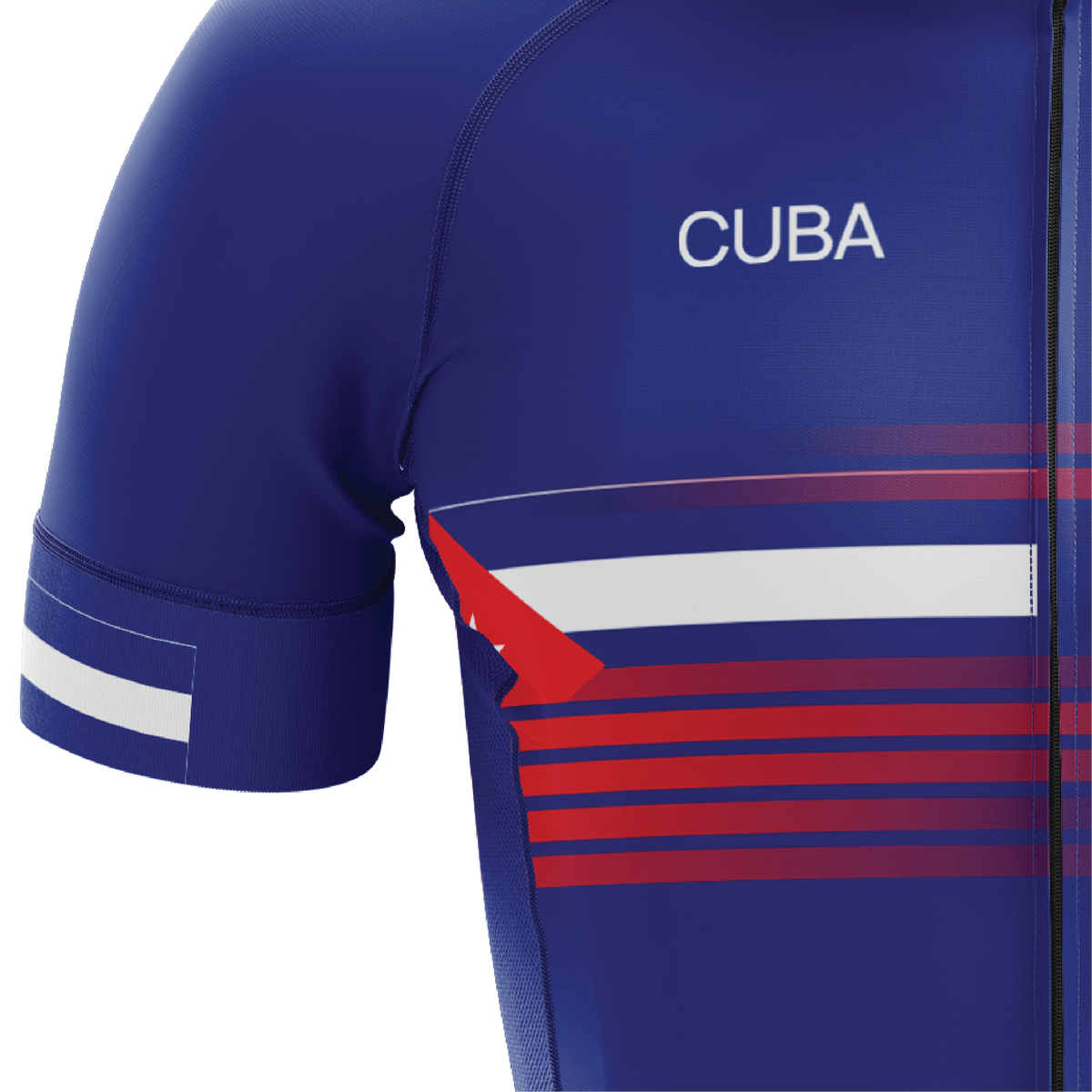 Cuba Full Zipper Bike Short Sleeve Cycling Jersey for Women - Size 3XL 