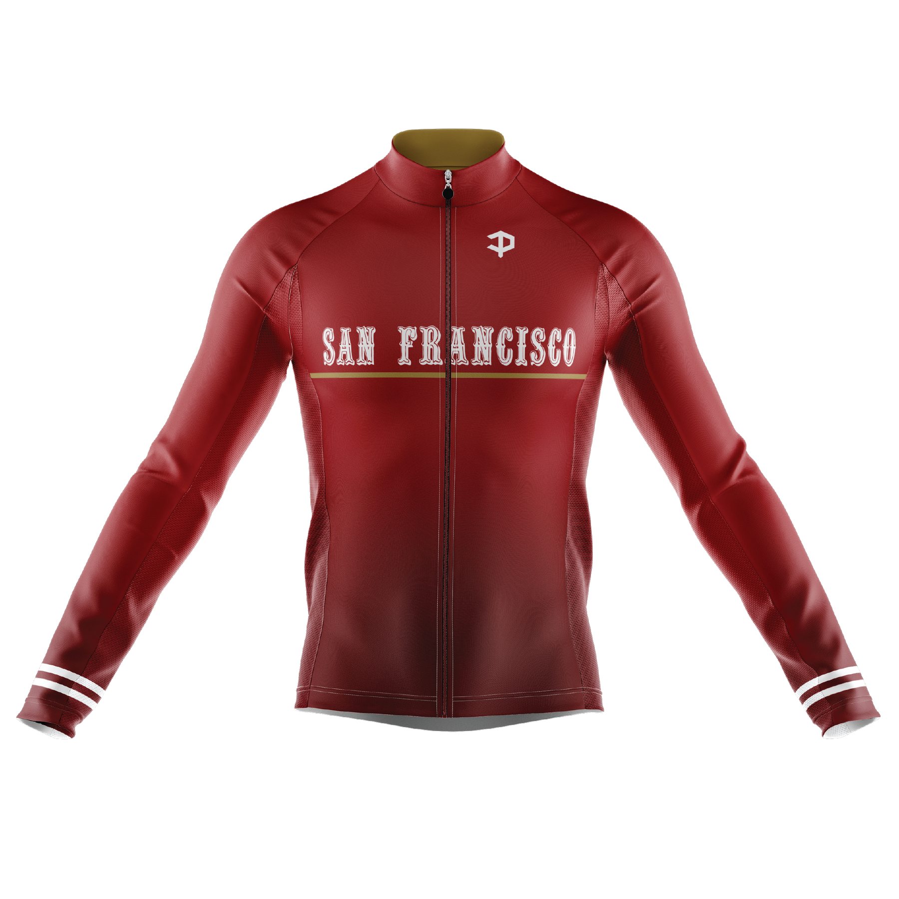 San Francisco Long Sleeve Cycling Jersey for Men D02260520_22 / 4XL